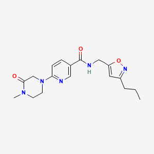 6-(4-methyl-3-oxopiperazin-1-yl)-N-[(3-propylisoxazol-5-yl)methyl]nicotinamide