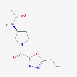 N-{(3S)-1-[(5-propyl-1,3,4-oxadiazol-2-yl)carbonyl]pyrrolidin-3-yl}acetamide