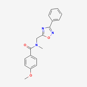 4-methoxy-N-methyl-N-[(3-phenyl-1,2,4-oxadiazol-5-yl)methyl]benzamide