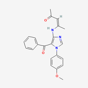 molecular formula C22H21N3O3 B5274676 (Z)-4-[[5-benzoyl-1-(4-methoxyphenyl)imidazol-4-yl]amino]pent-3-en-2-one 