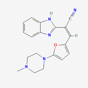 molecular formula C19H19N5O B5274687 2-(1H-benzimidazol-2-yl)-3-[5-(4-methyl-1-piperazinyl)-2-furyl]acrylonitrile 