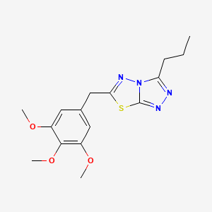 3-propyl-6-(3,4,5-trimethoxybenzyl)[1,2,4]triazolo[3,4-b][1,3,4]thiadiazole