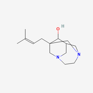 1-(3-methyl-2-buten-1-yl)-3,6-diazatricyclo[4.3.1.1~3,8~]undecan-9-ol