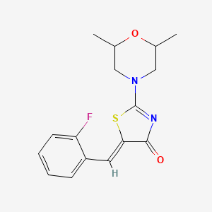 2-(2,6-dimethyl-4-morpholinyl)-5-(2-fluorobenzylidene)-1,3-thiazol-4(5H)-one