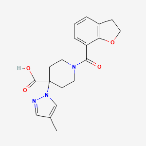 1-(2,3-dihydro-1-benzofuran-7-ylcarbonyl)-4-(4-methyl-1H-pyrazol-1-yl)piperidine-4-carboxylic acid