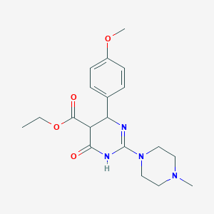 molecular formula C19H26N4O4 B5274757 Ethyl 6-(4-methoxyphenyl)-2-(4-methylpiperazin-1-yl)-4-oxo-1,4,5,6-tetrahydropyrimidine-5-carboxylate 