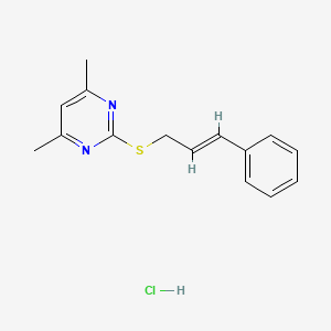 molecular formula C15H17ClN2S B5274760 4,6-dimethyl-2-[(3-phenyl-2-propen-1-yl)thio]pyrimidine hydrochloride CAS No. 1049733-11-0