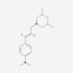 4-[3-(3,5-dimethyl-1-piperidinyl)-1-propen-1-yl]-N,N-dimethylaniline