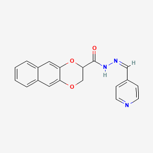 N-[(Z)-pyridin-4-ylmethylideneamino]-2,3-dihydrobenzo[g][1,4]benzodioxine-3-carboxamide