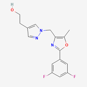 2-(1-{[2-(3,5-difluorophenyl)-5-methyl-1,3-oxazol-4-yl]methyl}-1H-pyrazol-4-yl)ethanol