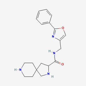 N-[(2-phenyl-1,3-oxazol-4-yl)methyl]-2,8-diazaspiro[4.5]decane-3-carboxamide dihydrochloride