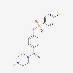 N-{4-[(4-methyl-1-piperazinyl)carbonyl]phenyl}-4-(methylthio)benzenesulfonamide