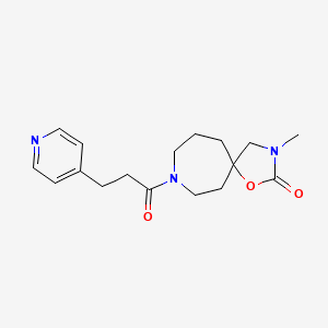 molecular formula C17H23N3O3 B5274867 3-methyl-8-[3-(4-pyridinyl)propanoyl]-1-oxa-3,8-diazaspiro[4.6]undecan-2-one 