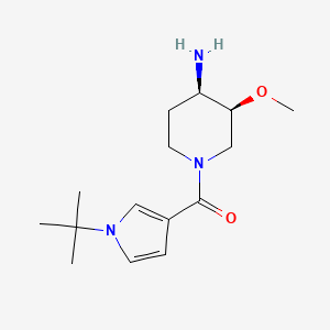 [(3S,4R)-4-amino-3-methoxypiperidin-1-yl]-(1-tert-butylpyrrol-3-yl)methanone