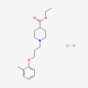 Ethyl 1-[3-(2-methylphenoxy)propyl]piperidine-4-carboxylate;hydrochloride