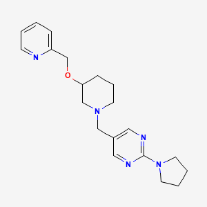 5-{[3-(2-pyridinylmethoxy)-1-piperidinyl]methyl}-2-(1-pyrrolidinyl)pyrimidine