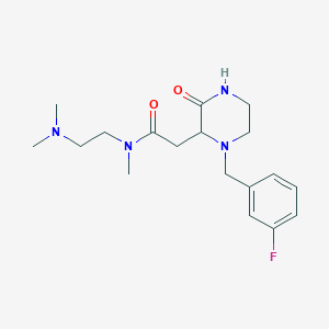 N-[2-(dimethylamino)ethyl]-2-[1-(3-fluorobenzyl)-3-oxo-2-piperazinyl]-N-methylacetamide