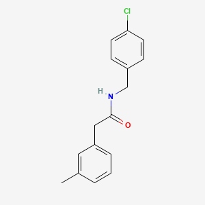 molecular formula C16H16ClNO B5274935 N-[(4-chlorophenyl)methyl]-2-(3-methylphenyl)acetamide 