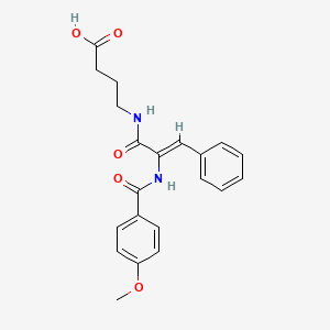 molecular formula C21H22N2O5 B5274939 4-[[(Z)-2-[(4-methoxybenzoyl)amino]-3-phenylprop-2-enoyl]amino]butanoic acid 