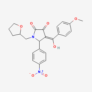 3-Hydroxy-4-(4-methoxybenzoyl)-5-(4-nitrophenyl)-1-((tetrahydrofuran-2-yl)methyl)-1H-pyrrol-2(5H)-one