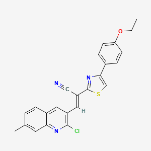 (E)-3-(2-chloro-7-methylquinolin-3-yl)-2-[4-(4-ethoxyphenyl)-1,3-thiazol-2-yl]prop-2-enenitrile