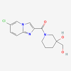 1-[(6-chloroimidazo[1,2-a]pyridin-2-yl)carbonyl]-3-(hydroxymethyl)-3-piperidinol