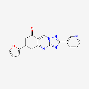 molecular formula C18H13N5O2 B5274989 6-(furan-2-yl)-2-(pyridin-3-yl)-6,7-dihydro[1,2,4]triazolo[5,1-b]quinazolin-8(5H)-one 