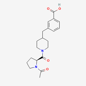 3-{[1-(1-acetyl-L-prolyl)-4-piperidinyl]methyl}benzoic acid