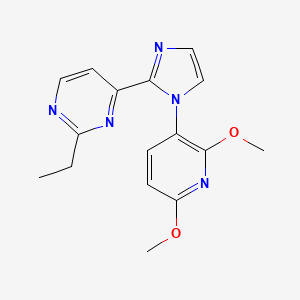 4-[1-(2,6-dimethoxypyridin-3-yl)-1H-imidazol-2-yl]-2-ethylpyrimidine