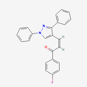 molecular formula C24H17FN2O B5275032 (Z)-3-(1,3-diphenylpyrazol-4-yl)-1-(4-fluorophenyl)prop-2-en-1-one 