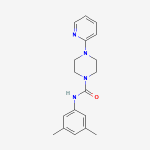 molecular formula C18H22N4O B5275055 N-(3,5-dimethylphenyl)-4-(2-pyridinyl)-1-piperazinecarboxamide 