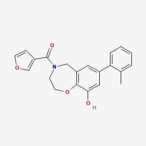 4-(3-furoyl)-7-(2-methylphenyl)-2,3,4,5-tetrahydro-1,4-benzoxazepin-9-ol