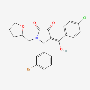 5-(3-bromophenyl)-4-(4-chlorobenzoyl)-3-hydroxy-1-[(oxolan-2-yl)methyl]-2,5-dihydro-1H-pyrrol-2-one