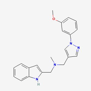 (1H-indol-2-ylmethyl){[1-(3-methoxyphenyl)-1H-pyrazol-4-yl]methyl}methylamine