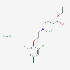 Ethyl 1-[2-(2-chloro-4,6-dimethylphenoxy)ethyl]piperidine-4-carboxylate;hydrochloride