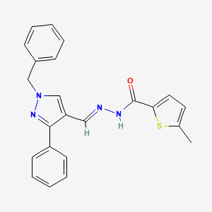 molecular formula C23H20N4OS B5275154 N'-[(1-benzyl-3-phenyl-1H-pyrazol-4-yl)methylene]-5-methyl-2-thiophenecarbohydrazide 