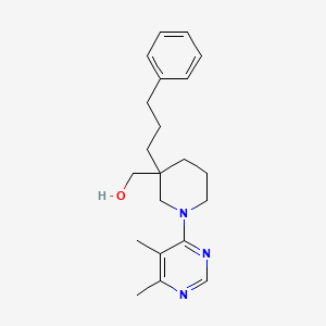 molecular formula C21H29N3O B5275181 [1-(5,6-dimethylpyrimidin-4-yl)-3-(3-phenylpropyl)piperidin-3-yl]methanol 