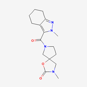 molecular formula C16H22N4O3 B5275190 3-methyl-7-[(2-methyl-4,5,6,7-tetrahydro-2H-indazol-3-yl)carbonyl]-1-oxa-3,7-diazaspiro[4.4]nonan-2-one 