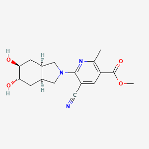 methyl 5-cyano-6-[(3aR*,5S*,6S*,7aS*)-5,6-dihydroxyoctahydro-2H-isoindol-2-yl]-2-methylnicotinate