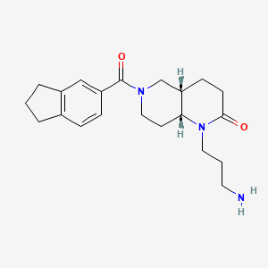 rel-(4aS,8aR)-1-(3-aminopropyl)-6-(2,3-dihydro-1H-inden-5-ylcarbonyl)octahydro-1,6-naphthyridin-2(1H)-one hydrochloride