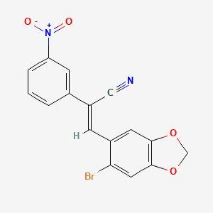 3-(6-bromo-1,3-benzodioxol-5-yl)-2-(3-nitrophenyl)acrylonitrile