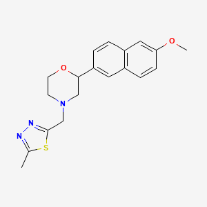 molecular formula C19H21N3O2S B5275230 2-(6-methoxy-2-naphthyl)-4-[(5-methyl-1,3,4-thiadiazol-2-yl)methyl]morpholine 