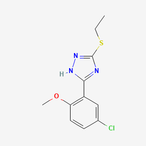 3-(5-chloro-2-methoxyphenyl)-5-(ethylsulfanyl)-4H-1,2,4-triazole