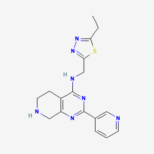 N-[(5-ethyl-1,3,4-thiadiazol-2-yl)methyl]-2-pyridin-3-yl-5,6,7,8-tetrahydropyrido[3,4-d]pyrimidin-4-amine