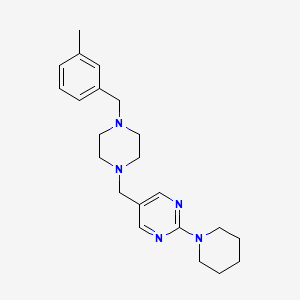 5-{[4-(3-methylbenzyl)-1-piperazinyl]methyl}-2-(1-piperidinyl)pyrimidine