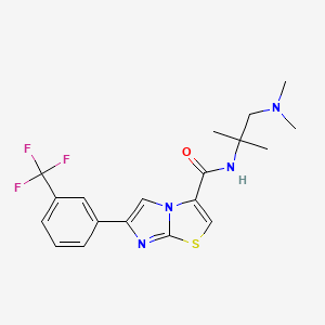 N-[2-(dimethylamino)-1,1-dimethylethyl]-6-[3-(trifluoromethyl)phenyl]imidazo[2,1-b][1,3]thiazole-3-carboxamide