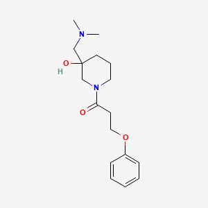 3-[(dimethylamino)methyl]-1-(3-phenoxypropanoyl)-3-piperidinol