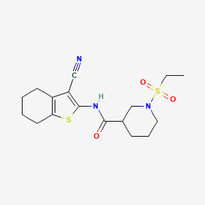 N-(3-cyano-4,5,6,7-tetrahydro-1-benzothiophen-2-yl)-1-ethylsulfonylpiperidine-3-carboxamide