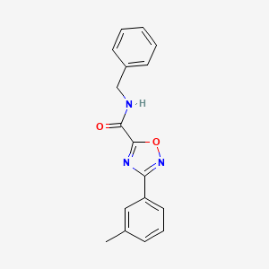 molecular formula C17H15N3O2 B5275362 N-benzyl-3-(3-methylphenyl)-1,2,4-oxadiazole-5-carboxamide 