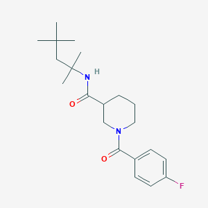 molecular formula C21H31FN2O2 B5275391 1-(4-fluorobenzoyl)-N-(2,4,4-trimethylpentan-2-yl)piperidine-3-carboxamide 